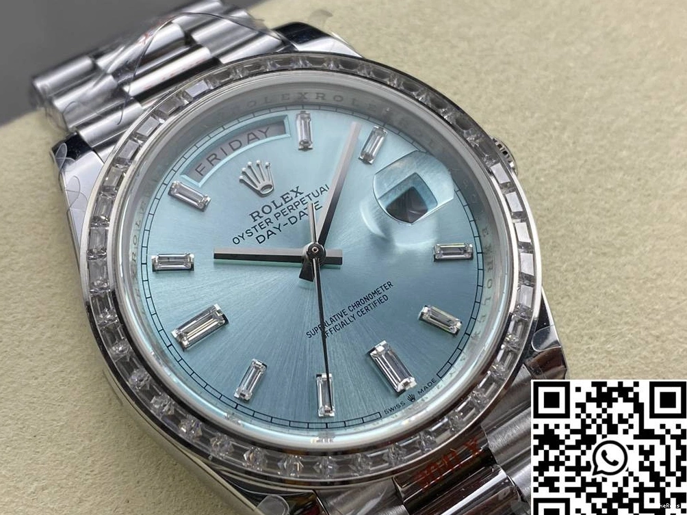 Rolex Hourmarker M228396tbr-0002 Tungsten Blue Diamond QF Factory v5 Day Dial Steel Date 0523
